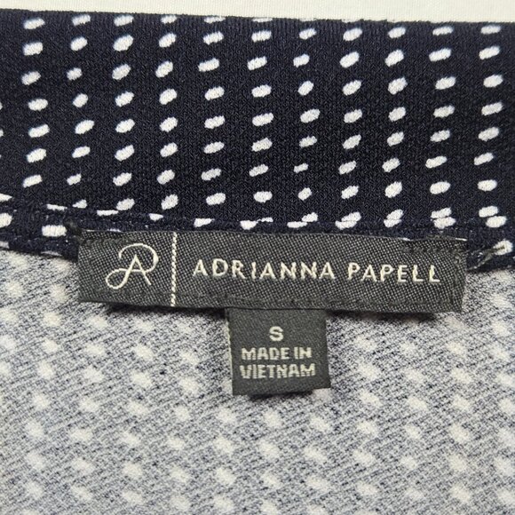 Adrianna Papell Polka Dot V‑Neck Top Women’s S Romantic Feminine Preppy Office - Picture 7 of 10